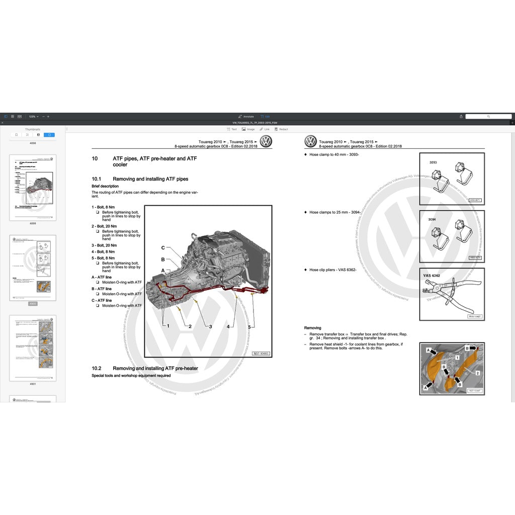 VW TOUAREG I & II 7L / 7P 2003-2017 Full Manual Set – Service WORK Manual - page 5