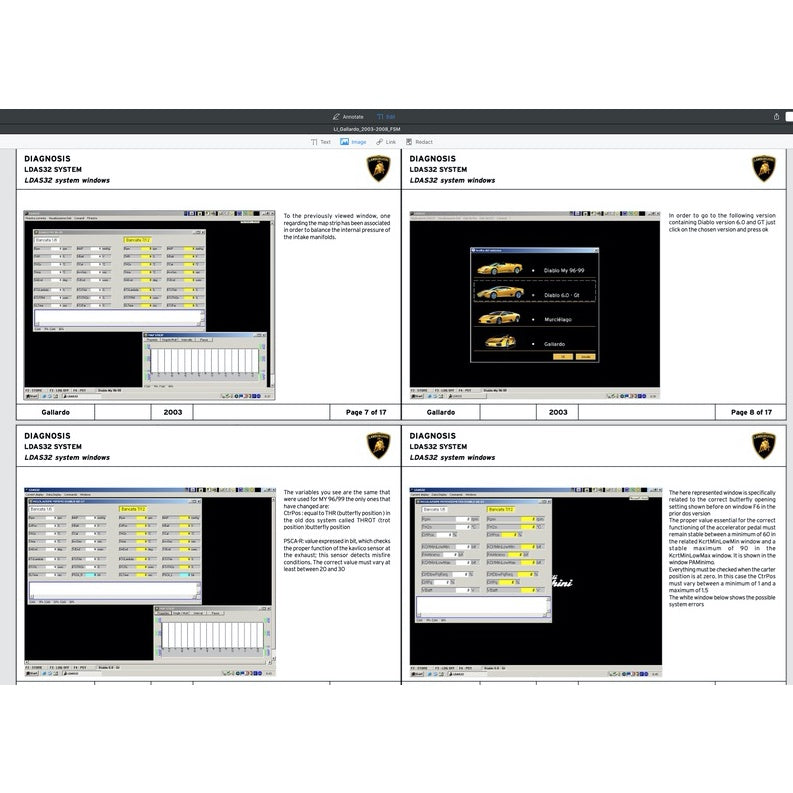 Lamborghini GALLARDO COUPE LDAS32 2003-2008 Full Manual Set – Repair & Maintenance Manual - page 6