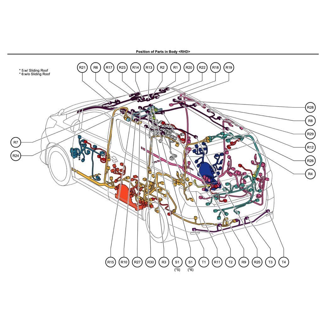 Toyota ALPHARD / VELLFIRE ANH20 / GGH20 2008-2015 Full Manual Set – SYSTEM Wiring Diagrams and WIRE ROUTINGand RELAY LOCATIONS - page 7