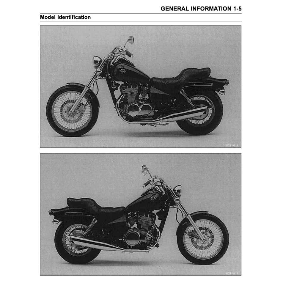 Kawasaki VULCAN EN500 / LTD 1996-2008 Full Manual Set – Repair & Maintenance Manual - page 3