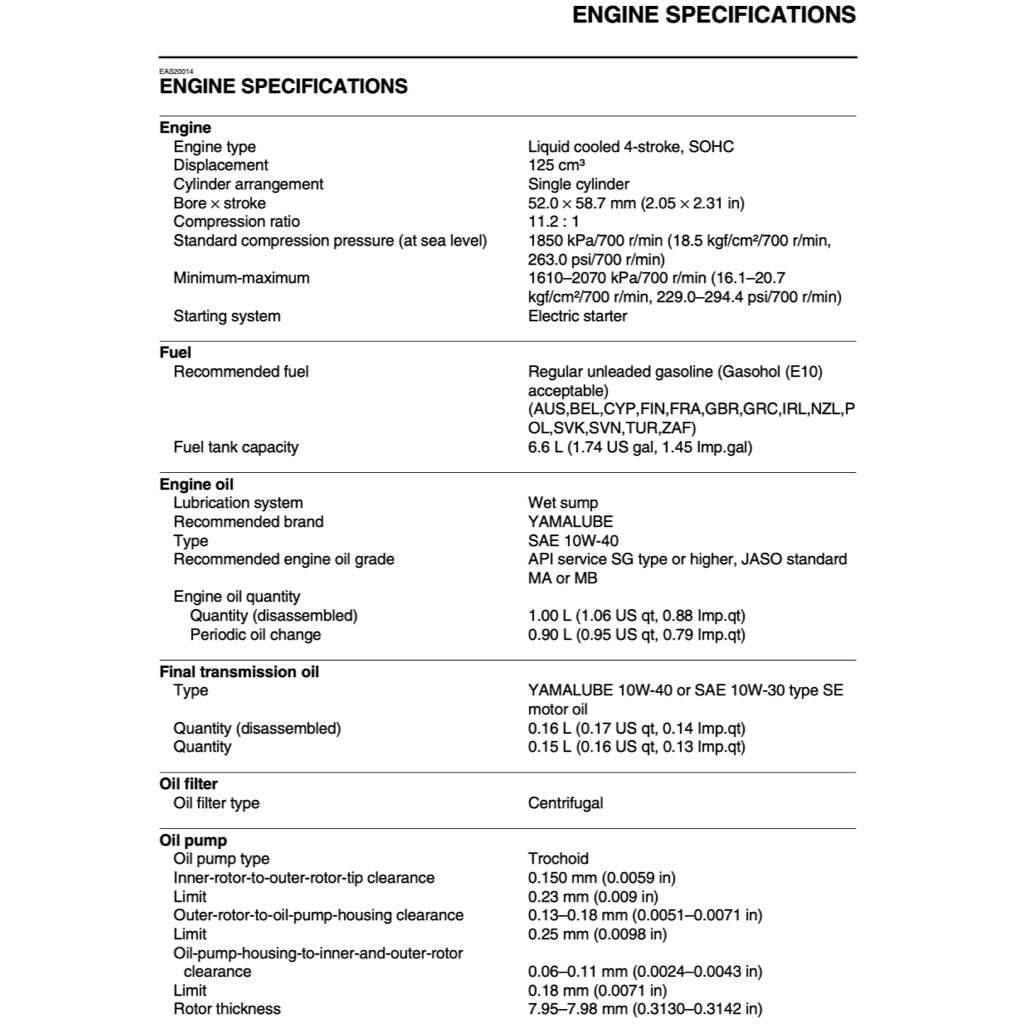 N-MAX Yamaha NMAX GPD125 2015-2021 Full Manual Set – Repair & Maintenance Manual and User Handbook - page 3