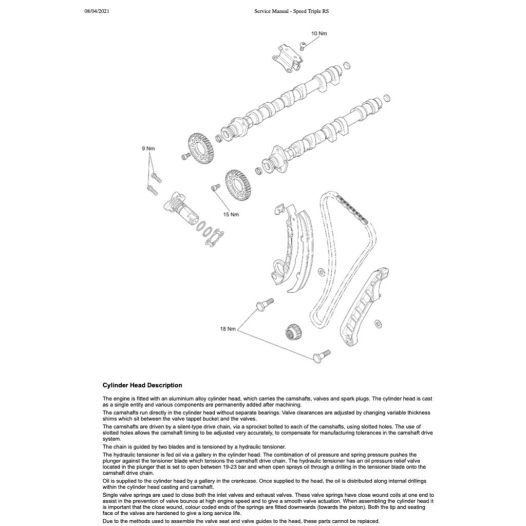 Triumph SPEED TRIPLE 1050 RS 2018-2020 Full Manual Set – Service Manual and User Handbook - page 10