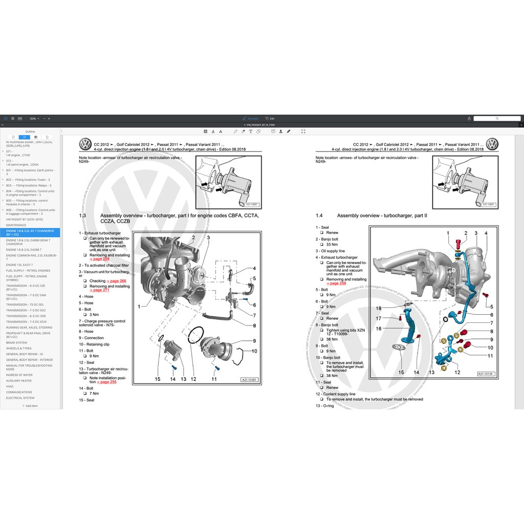 VW PASSAT CC 2008-2016 Full Manual Set – Repair & Maintenance Manual - page 3